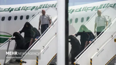 نخستین پرواز اربعین امروز از فرودگاه مهرآباد انجام شد نخستین پرواز اربعین امروز از فرودگاه مهرآباد انجام شد
